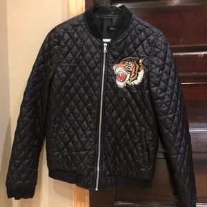 New Look Black Tiger Girls Jacket